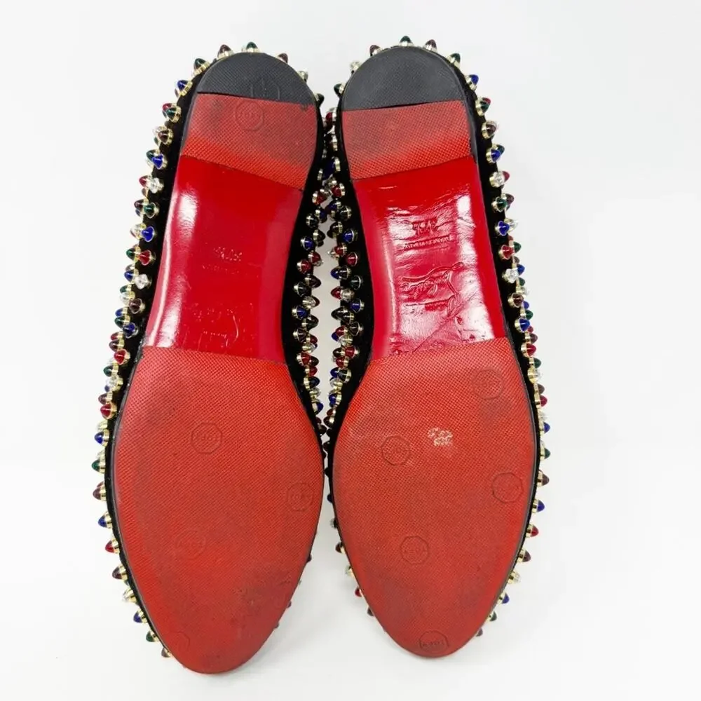 Christian Louboutin Multicolor Spike Stud Ballet Flats Womens Size EU 37.5